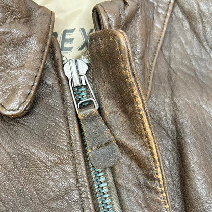 AVIREX Brown Leather Type A-2 Flight Jacket Size L
