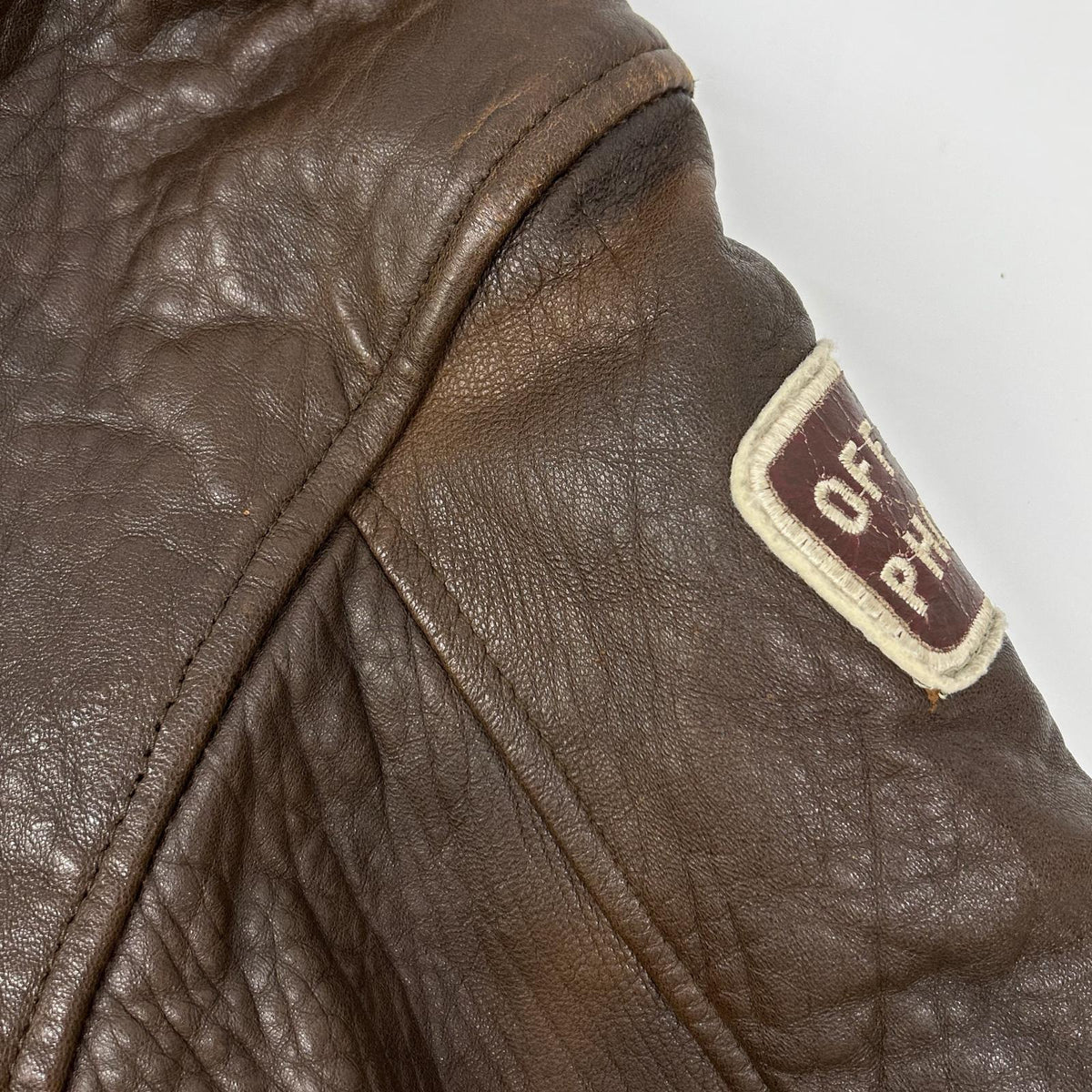 AVIREX Brown Leather Type A-2 Flight Jacket Size L