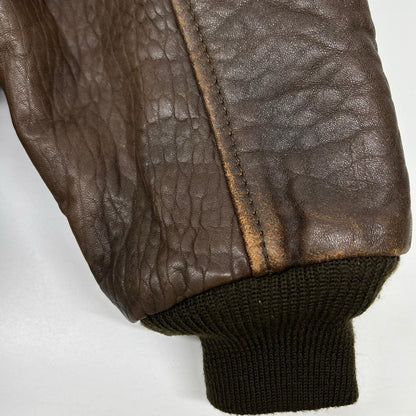 AVIREX Brown Leather Type A-2 Flight Jacket Size L