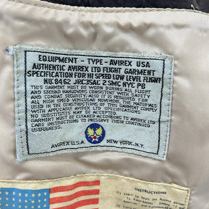 AVIREX Brown Leather Type A-2 Flight Jacket Size L