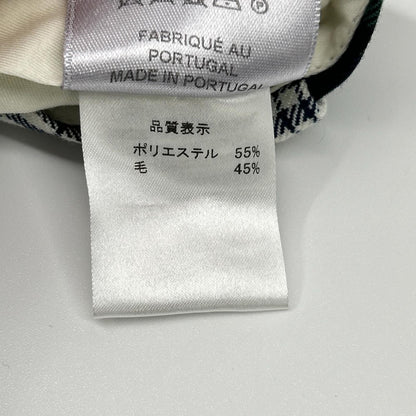 BERNARD ZINS Green Check Double Pleated Pants Size US30