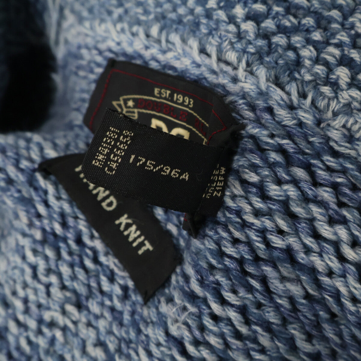 RRL Indigo Dyed Hand-Knit Shawl Collar Cardigan Size M