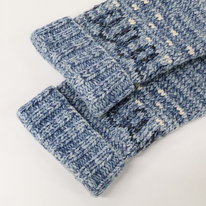 RRL Indigo Dyed Hand-Knit Shawl Collar Cardigan Size M