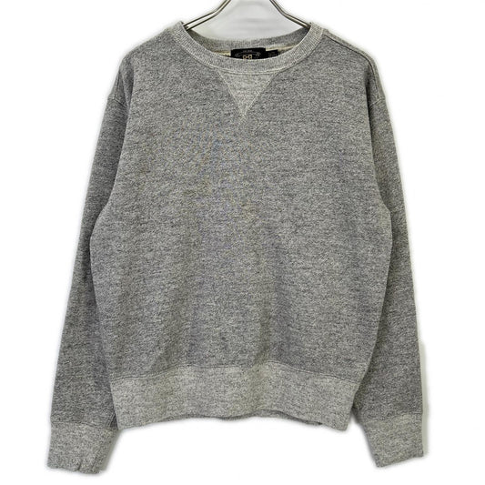 RRL Gray Cotton V-Gusset Crewneck Sweatshirt Size M
