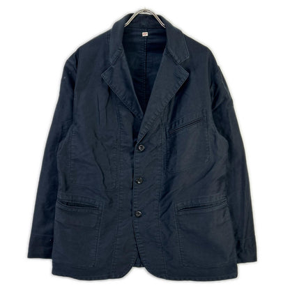 OUTIL Navy Metal Button Moleskin Work Jacket Size 3