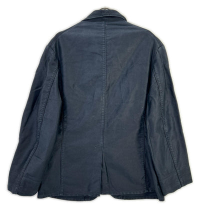 OUTIL Navy Metal Button Moleskin Work Jacket Size 3