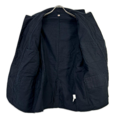 OUTIL Navy Metal Button Moleskin Work Jacket Size 3
