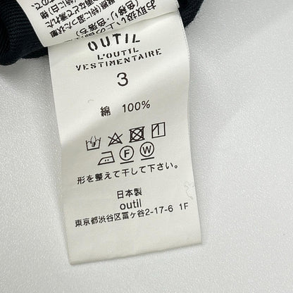 OUTIL Navy Metal Button Moleskin Work Jacket Size 3