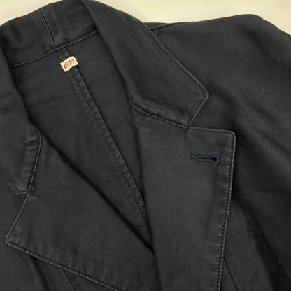 OUTIL Navy Metal Button Moleskin Work Jacket Size 3