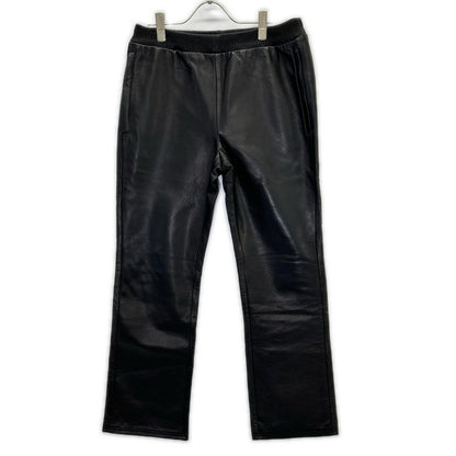 MOSSIR Washable Leather Drawstring Pants Black Size 40