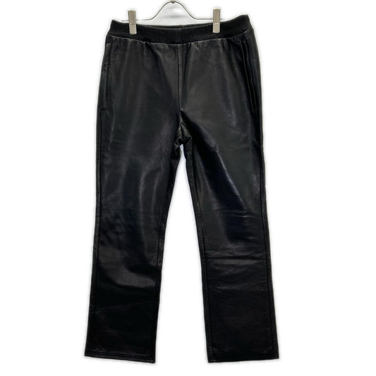 MOSSIR Washable Leather Drawstring Pants Black Size 40