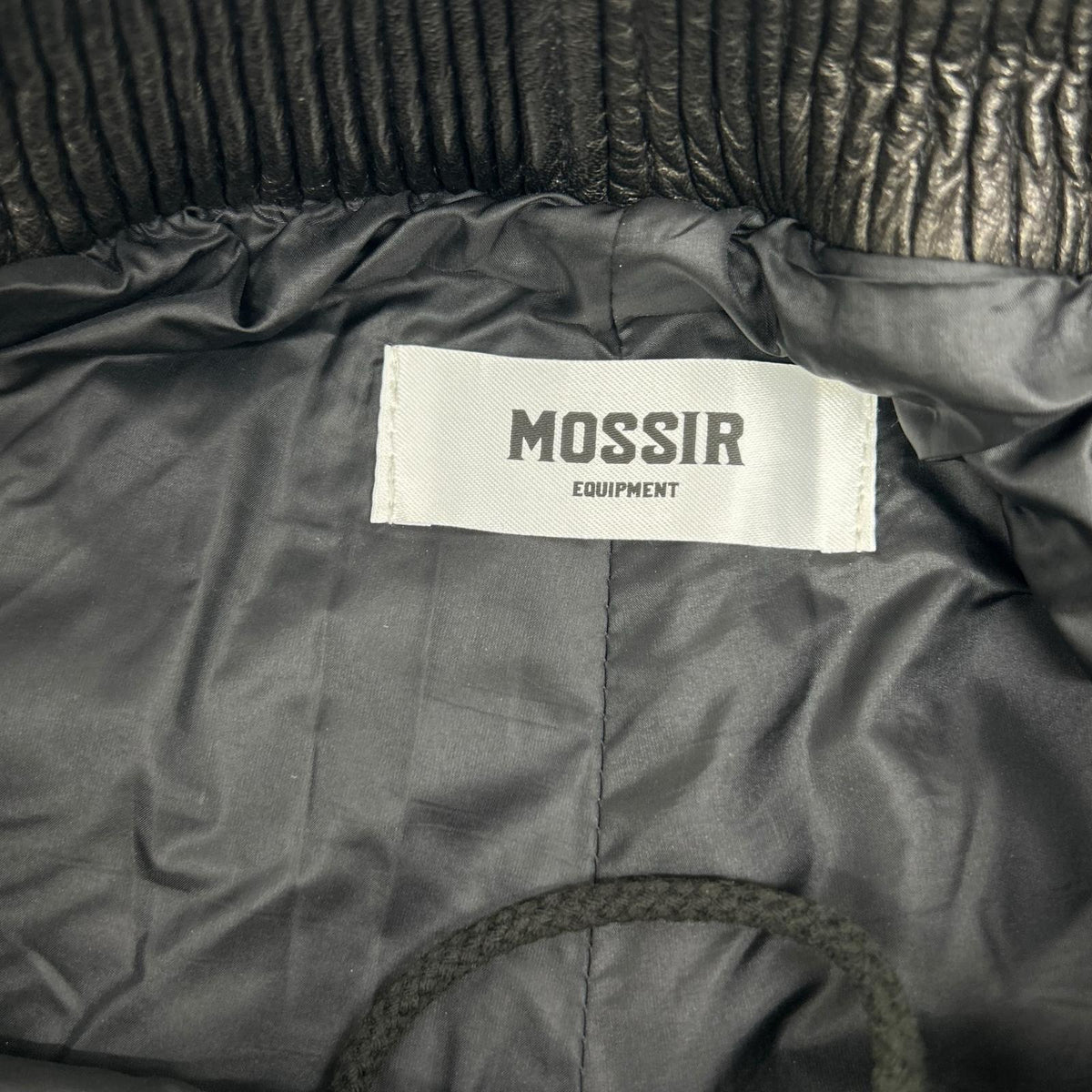 MOSSIR Washable Leather Drawstring Pants Black Size 40