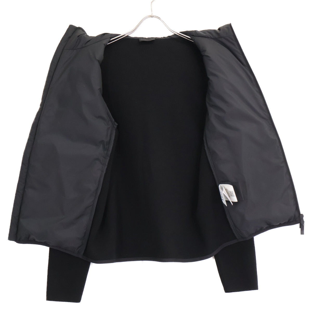 MONCLER '23 CARDIGAN TRICOT Knit Nylon Jacket Black Size S