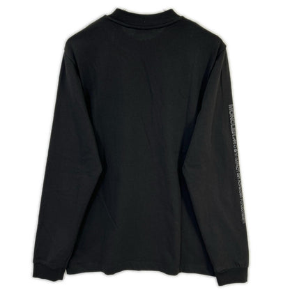 MONCLER 22 Black Rubber Logo Long Sleeve T-Shirt Size XS