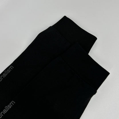 MONCLER 22 Black Rubber Logo Long Sleeve T-Shirt Size XS