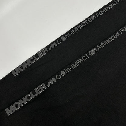 MONCLER 22 Black Rubber Logo Long Sleeve T-Shirt Size XS