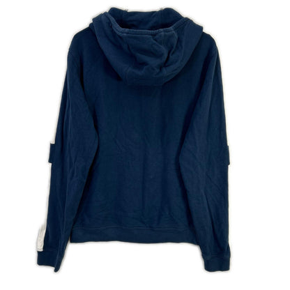 HERMES Navy Cotton Blend Sideline Zip Hoodie Size L