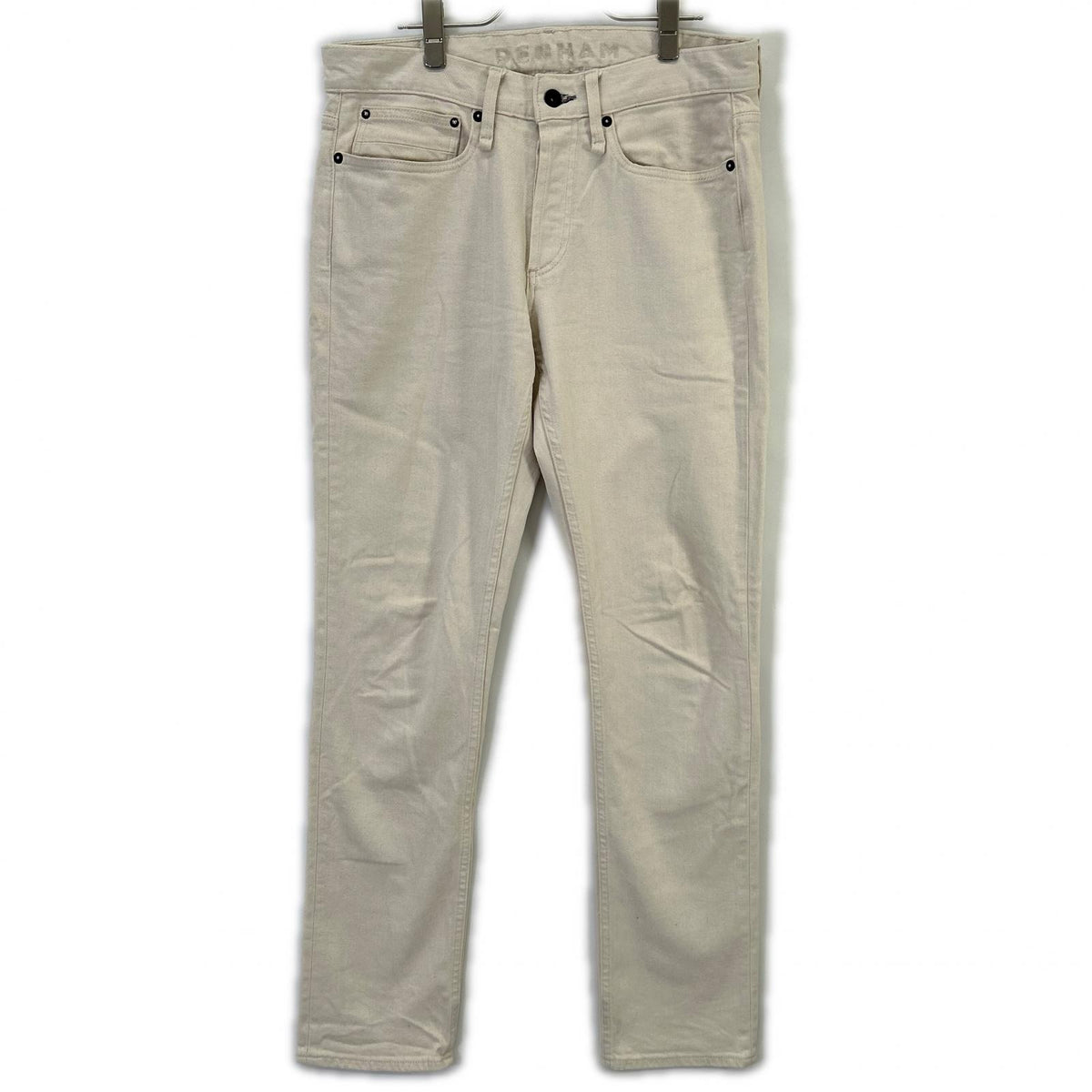 DENHAM RAZOR Ivory Cotton Slim Fit Button Fly Jeans Size 32