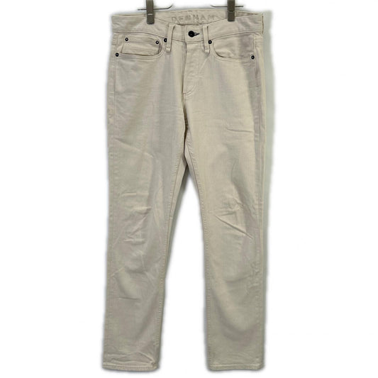 DENHAM RAZOR Ivory Cotton Slim Fit Button Fly Jeans Size 32