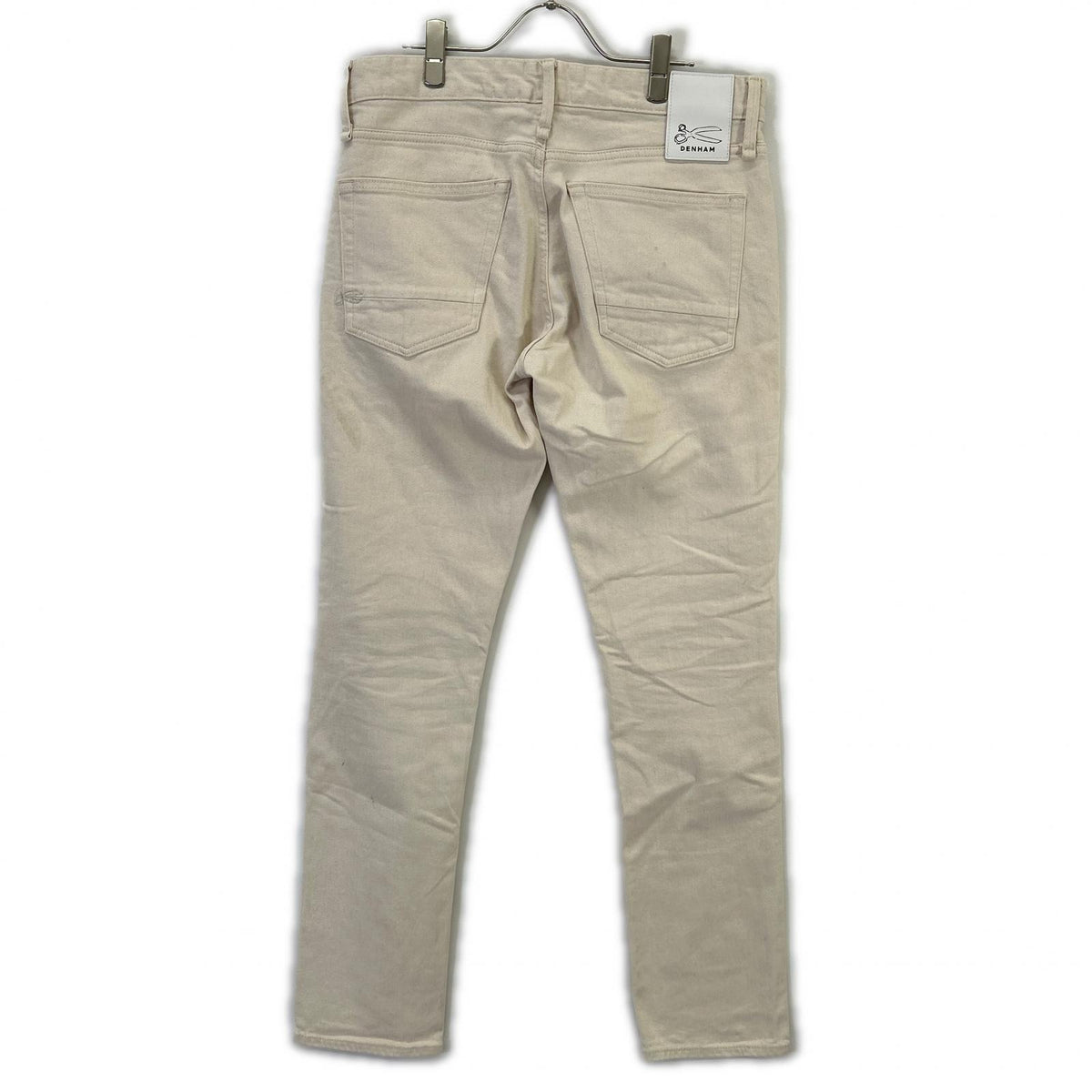 DENHAM RAZOR Ivory Cotton Slim Fit Button Fly Jeans Size 32