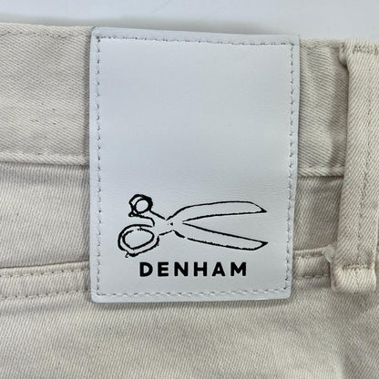 DENHAM RAZOR Ivory Cotton Slim Fit Button Fly Jeans Size 32