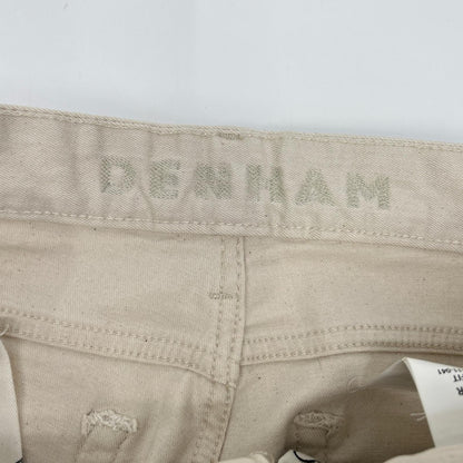 DENHAM RAZOR Ivory Cotton Slim Fit Button Fly Jeans Size 32