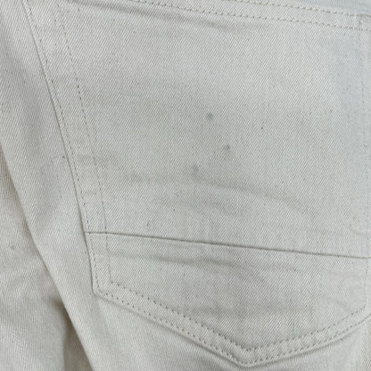 DENHAM RAZOR Ivory Cotton Slim Fit Button Fly Jeans Size 32