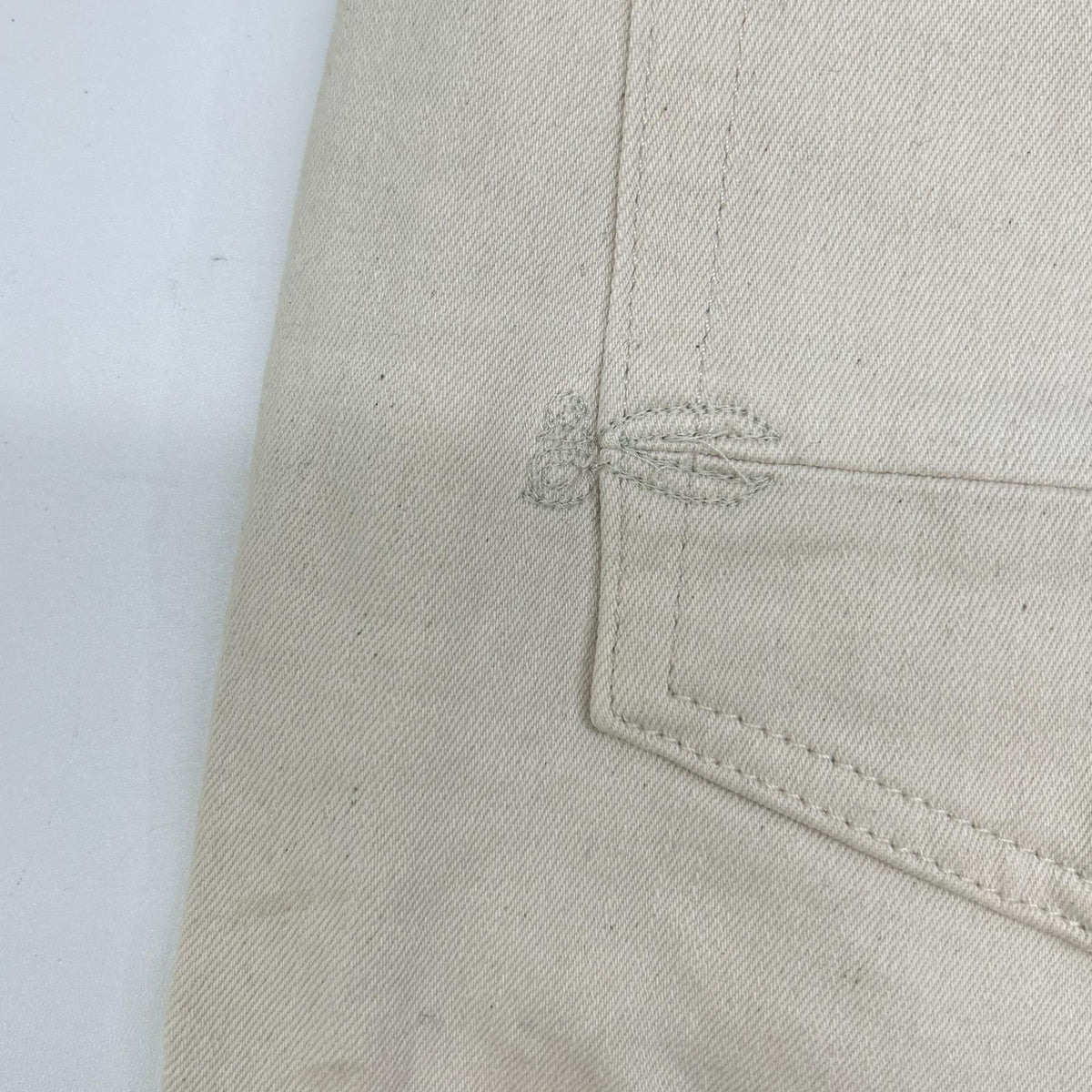 DENHAM RAZOR Ivory Cotton Slim Fit Button Fly Jeans Size 32