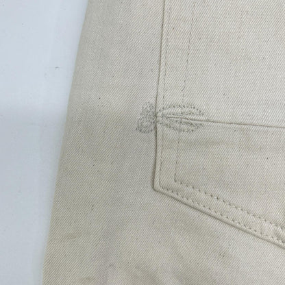 DENHAM RAZOR Ivory Cotton Slim Fit Button Fly Jeans Size 32
