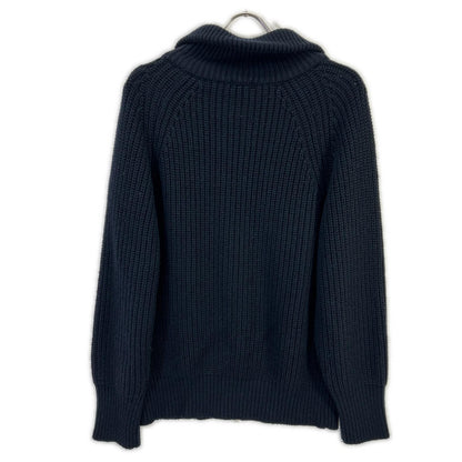 ETS.MATERIAUX 24AW Navy Wool Two-Way Driver's Knit Jacket Size 2