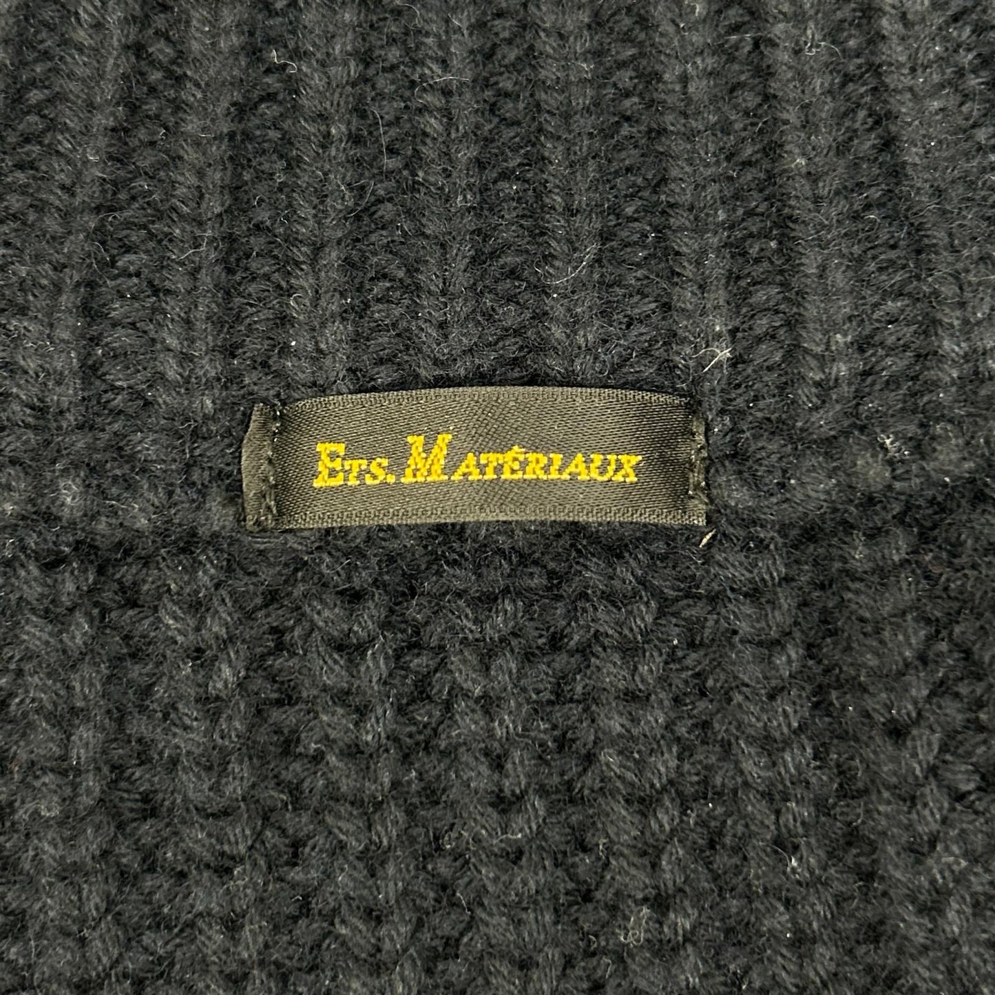 ETS.MATERIAUX 24AW Navy Wool Two-Way Driver's Knit Jacket Size 2