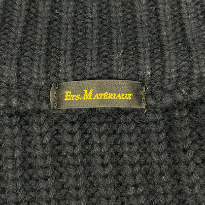 ETS.MATERIAUX 24AW Navy Wool Two-Way Driver's Knit Jacket Size 2