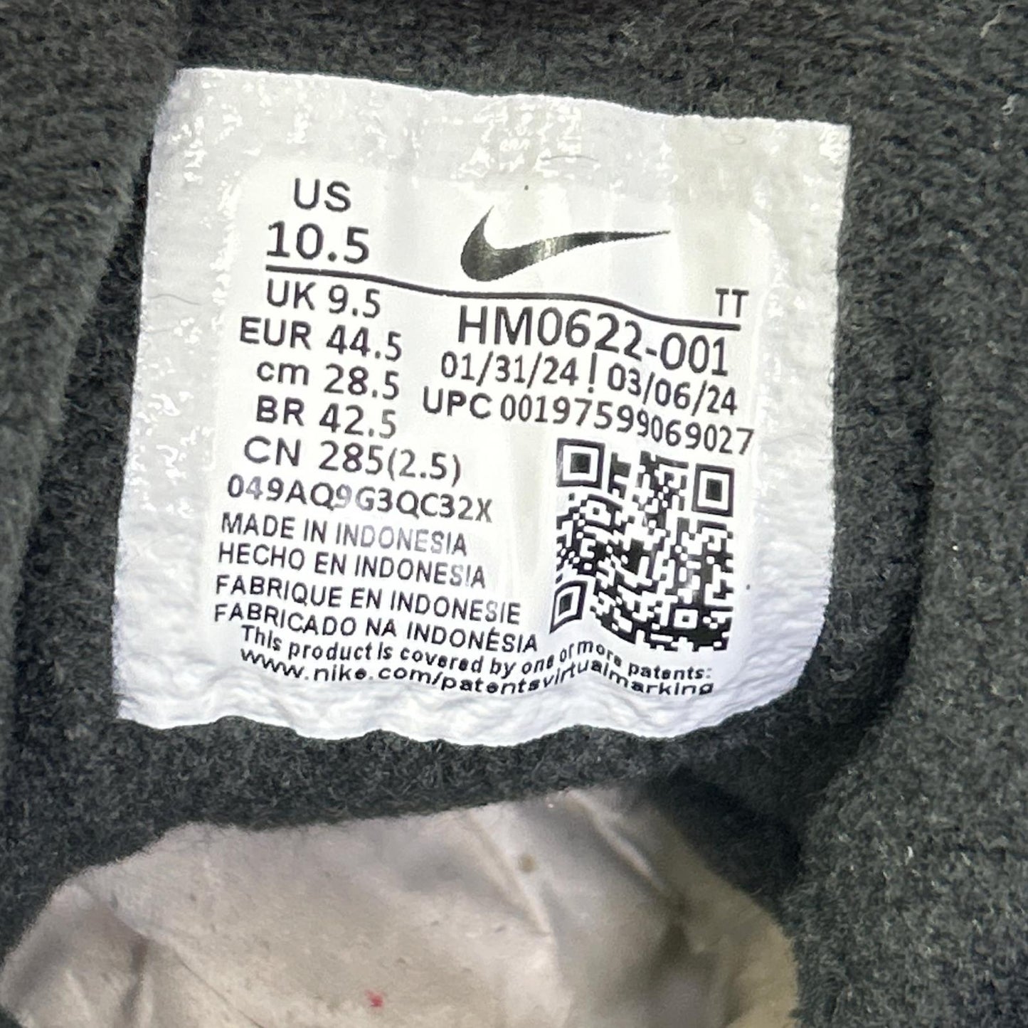 NIKE HM0622-001 Air Max 95 Sneakers Size 28.5