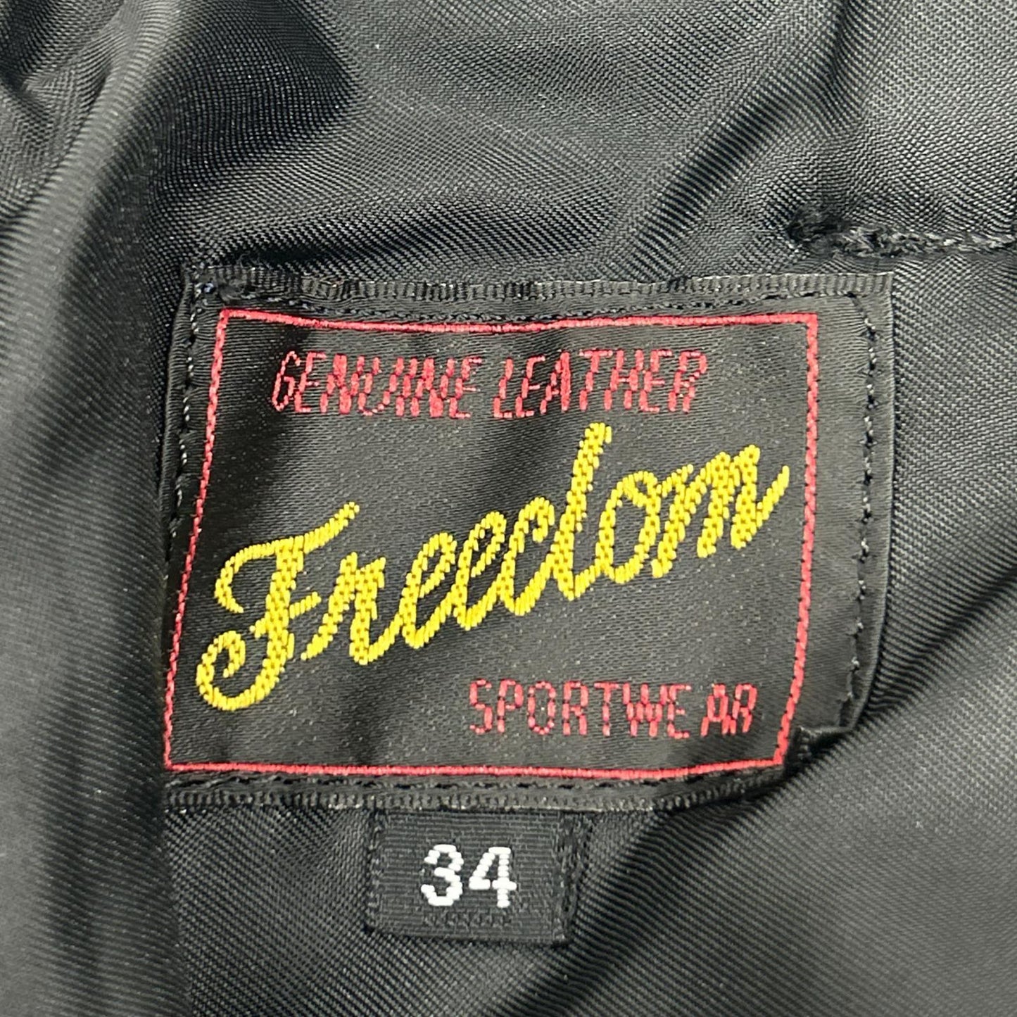 FREEDOM Black Cowhide Zip Fly Bootcut Leather Pants Boots Size 34