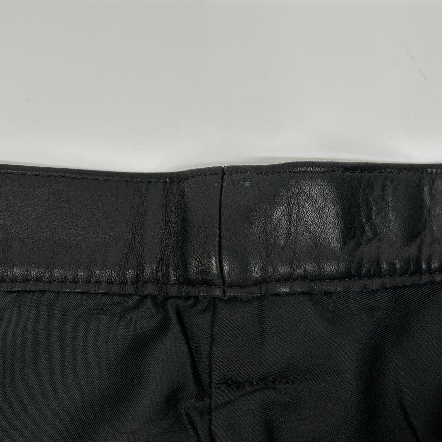 FREEDOM Black Cowhide Zip Fly Bootcut Leather Pants Boots Size 34