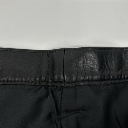 FREEDOM Black Cowhide Zip Fly Bootcut Leather Pants Boots Size 34