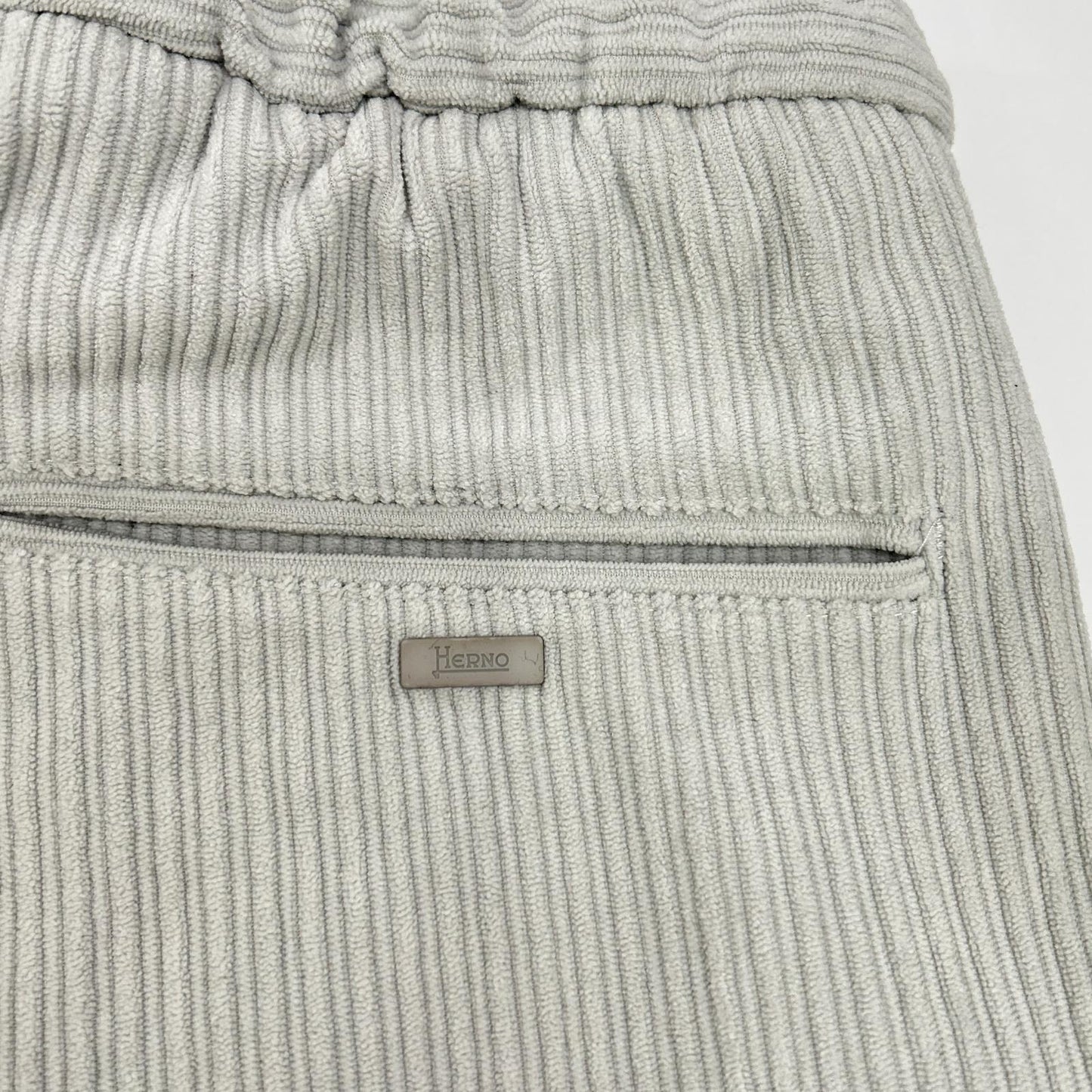 HERNO Laminar Stretch Pleated Easy Pants Gray Size S