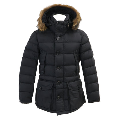 MONCLER Cluny Fur Trim Hooded Down Coat Size 0