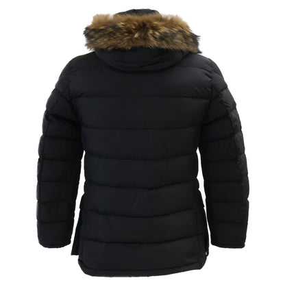 MONCLER Cluny Fur Trim Hooded Down Coat Size 0