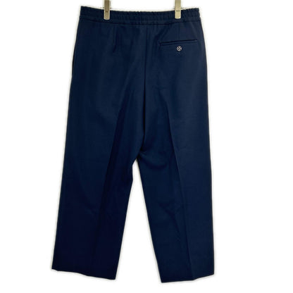 LOUIS VUITTON 24AW Wool 1-Pleat Wide Pants Navy Size 48