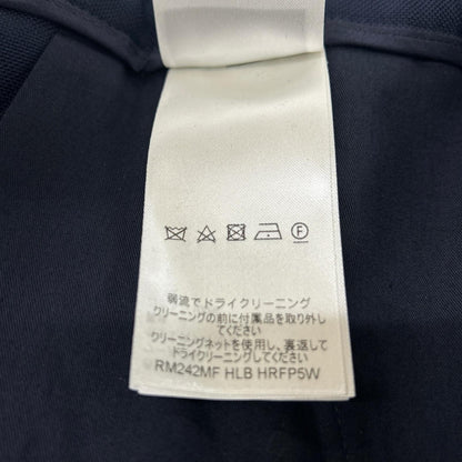 LOUIS VUITTON 24AW Wool 1-Pleat Wide Pants Navy Size 48