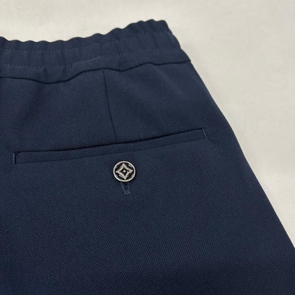LOUIS VUITTON 24AW Wool 1-Pleat Wide Pants Navy Size 48