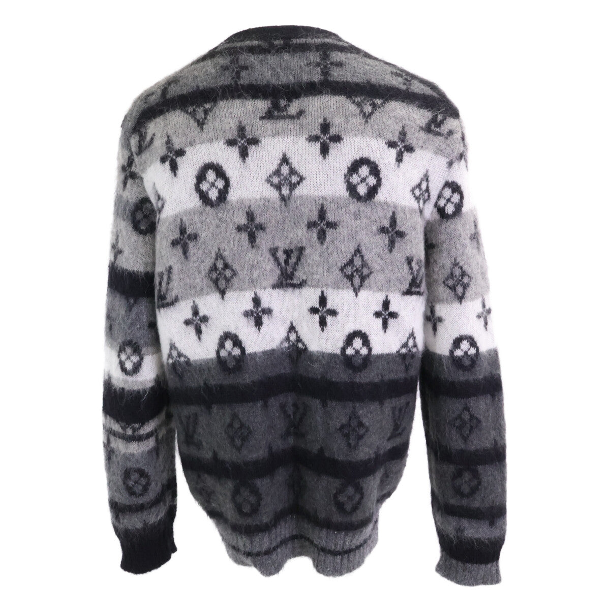 LOUIS VUITTON 24' Monogram Mohair Cardigan Black Size M