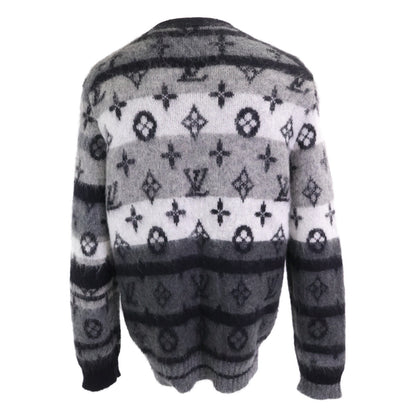 LOUIS VUITTON 24' Monogram Mohair Cardigan Black Size M