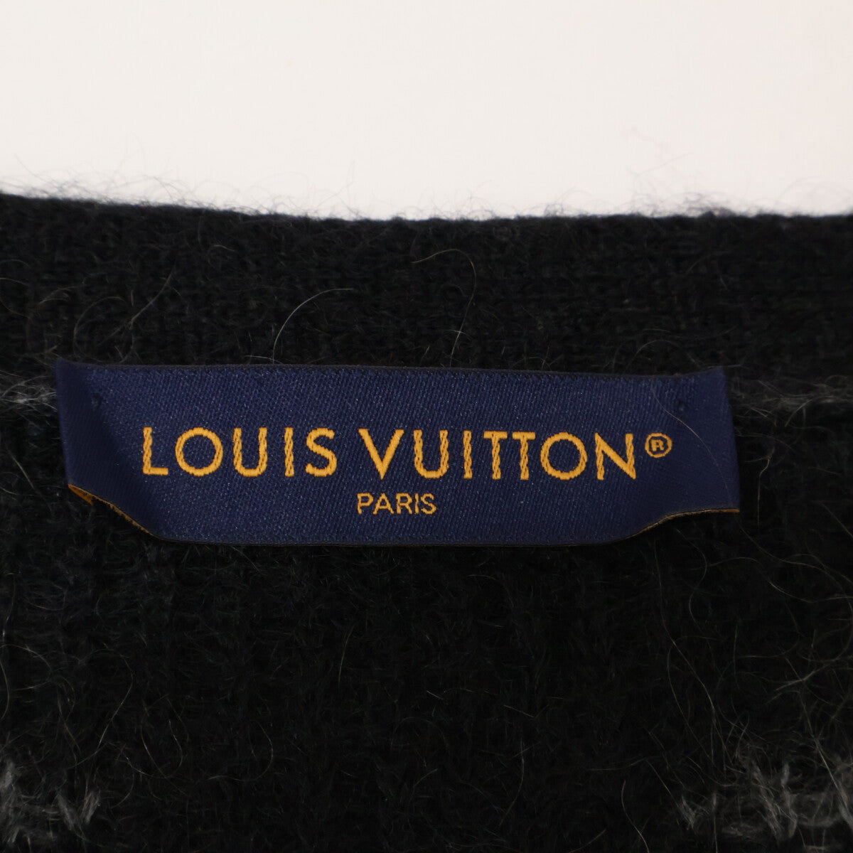 LOUIS VUITTON 24' Monogram Mohair Cardigan Black Size M