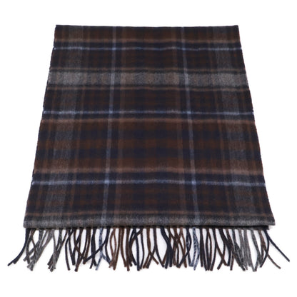 LOUIS VUITTON Cashmere Wool Tartan Check Fringe Scarf