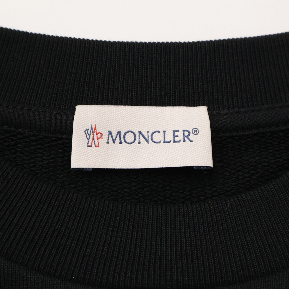 MONCLER 23' MAGLIA Front Logo Sweatshirt Black Size XL