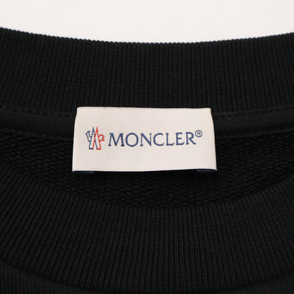 MONCLER 23' MAGLIA Front Logo Sweatshirt Black Size XL