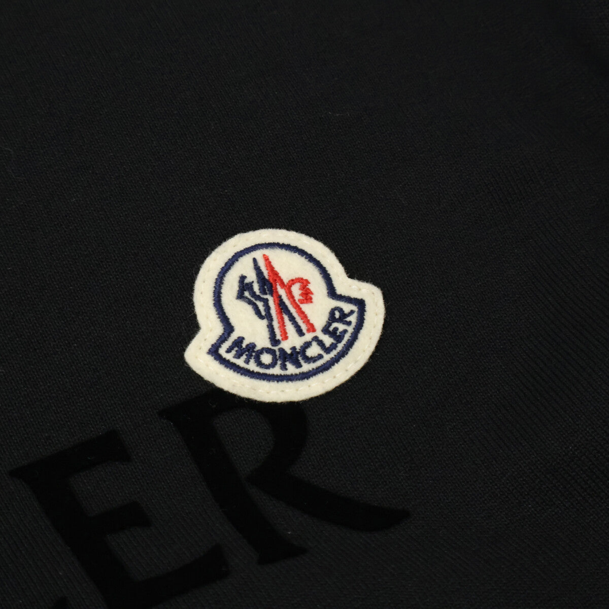 MONCLER 23' MAGLIA Front Logo Sweatshirt Black Size XL