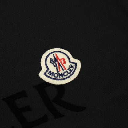 MONCLER 23' MAGLIA Front Logo Sweatshirt Black Size XL